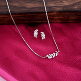 The Aetherial Leaf Silver Necklace Set