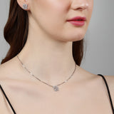 The Eliana Graceful Silver Necklace Set
