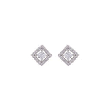925 Silver Square Charm Necklace Set