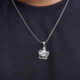 Divine Saraswati Sterling Silver Pendant