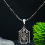 Tirupati Balaji Iconic Silver Pendant