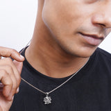 Bal Ganesh Deific Silver Pendant