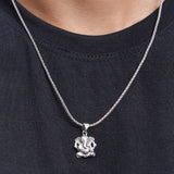 Bal Ganesh Deific Silver Pendant