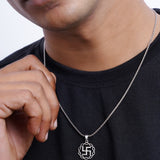 Sacred Swastik Silver Pendant