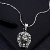 Roaring Lion Men's Silver Pendant
