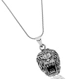 Roaring Lion Men's Silver Pendant