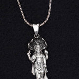 Lord Vishnu - The Preserver Silver Pendant