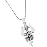 Symbols of Shiva Silver Pendant