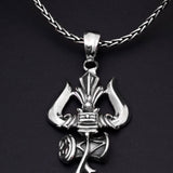 Symbols of Shiva Silver Pendant