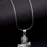 Blissful Bajrang Bali Silver Pendant