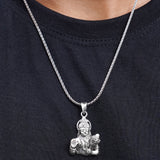 Blissful Bajrang Bali Silver Pendant
