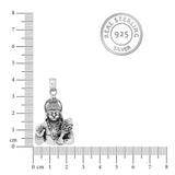 Blissful Bajrang Bali Silver Pendant