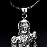 Blissful Bajrang Bali Silver Pendant