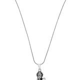 Meditative Hanuman Silver Pendant