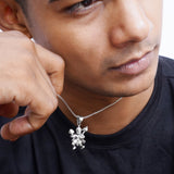 Lord Hanuman Amulet Silver Pendant