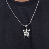 Lord Hanuman Amulet Silver Pendant