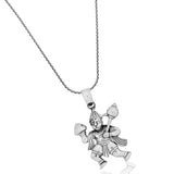 Lord Hanuman Amulet Silver Pendant
