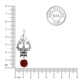 Sacred Rudra Trident Silver Pendant