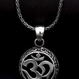 Circle of Life OM Silver Pendant