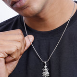 Goddess Lakshmi’s Sacred Silver Pendant