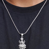 Goddess Lakshmi’s Sacred Silver Pendant