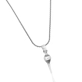 Hanuman’s Sacred Gada Silver Pendant