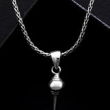 Hanuman’s Sacred Gada Silver Pendant