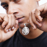 Fierce Lion Roar Silver Pendant