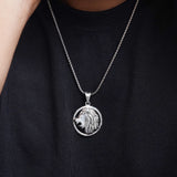 Fierce Lion Roar Silver Pendant