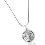 Fierce Lion Roar Silver Pendant