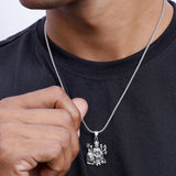 Maa Durga Divine Warrior Silver Pendant
