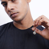 Bajrang Bali Silver Gada Pendant