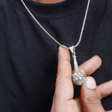 Bajrang Bali Silver Gada Pendant
