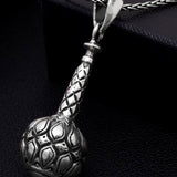 Bajrang Bali Silver Gada Pendant