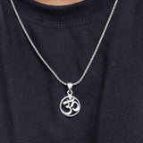 Om - The Circle of Life Silver Pendant