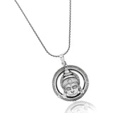 Lord Hanuman - The Destroyer of Evil Silver Pendant