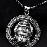 Lord Hanuman - The Destroyer of Evil Silver Pendant
