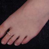 Arc of Zest Silver Toe Rings