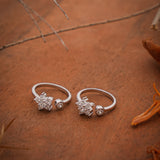 Gem of Grace Silver Toe Rings