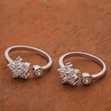 Gem of Grace Silver Toe Rings