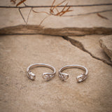 Ayla Duo Paisley Silver Toe Rings