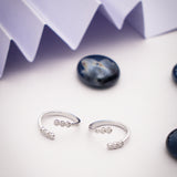 Aisling Trio of Elegance Silver Toe Rings