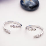 Aisling Trio of Elegance Silver Toe Rings