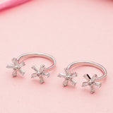 Vivienne's Vivid Duo Stars Silver Toe Rings