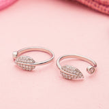 Frond of Nature Bliss Silver Toe Rings