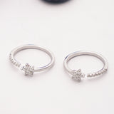 Zeal & Zest Floret Silver Toe Rings