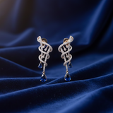 Azure Droplet Chandelier Diamond Earring