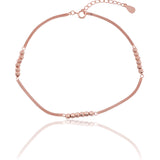 Briony Bead Bliss Silver Anklet