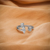 The Zahara Zirconia Silver Ring