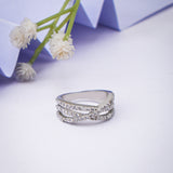 The Gracy Criss-Cross Silver Band